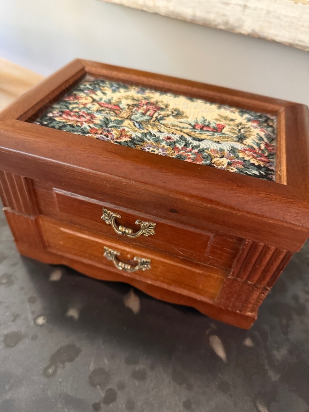 Wooden Jewelry Music Box by Laurel (VTG Japan) Plays Love Story 1971 not TSwift